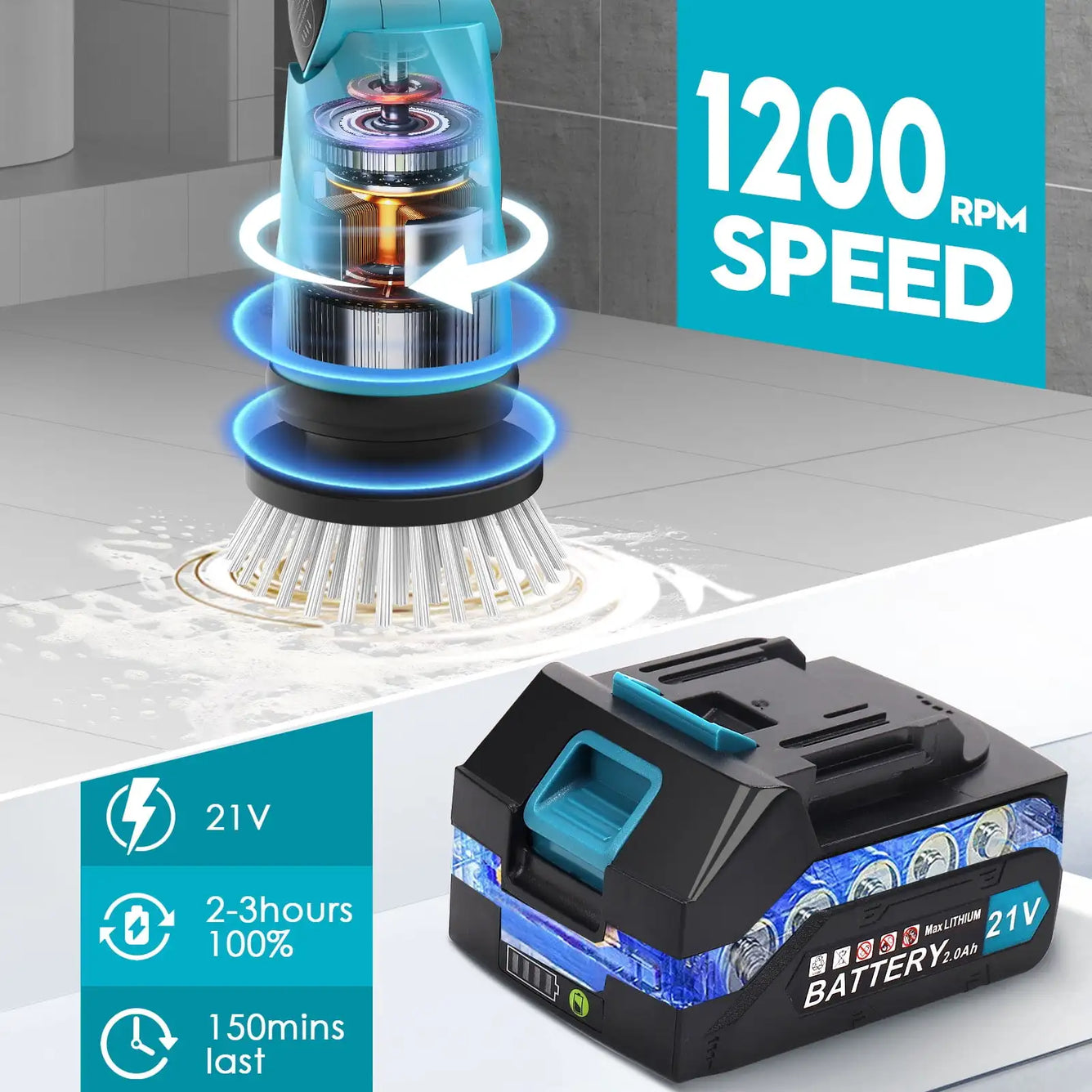 ELECTRIC SPIN SCRUBBER